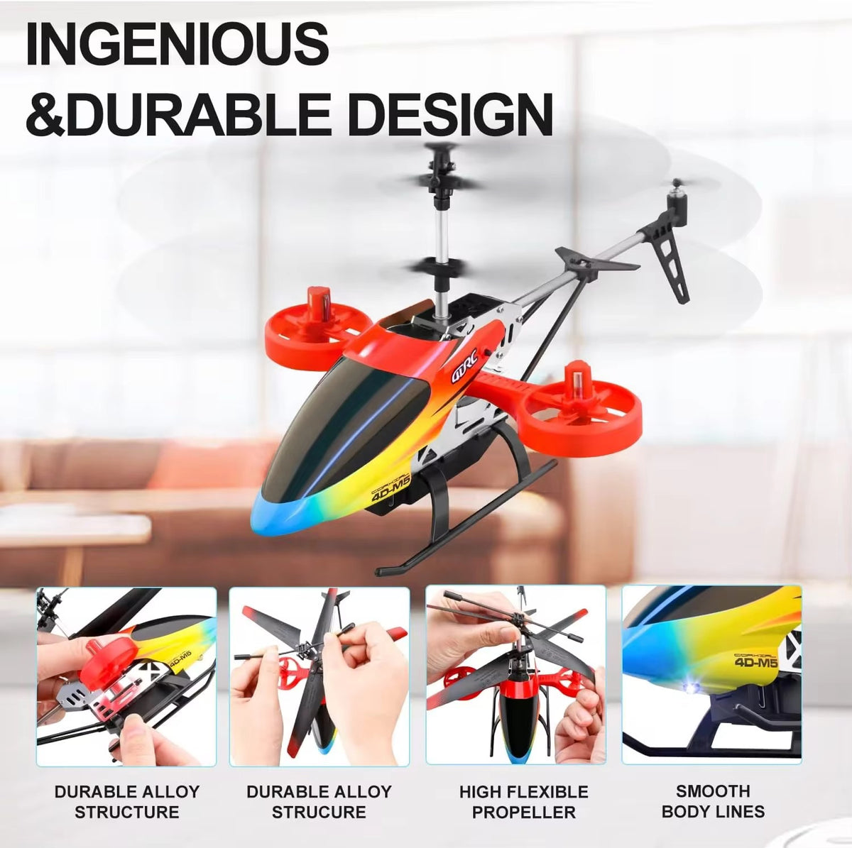 4D-M5 Coaxial RC Helicopter – sideways flight