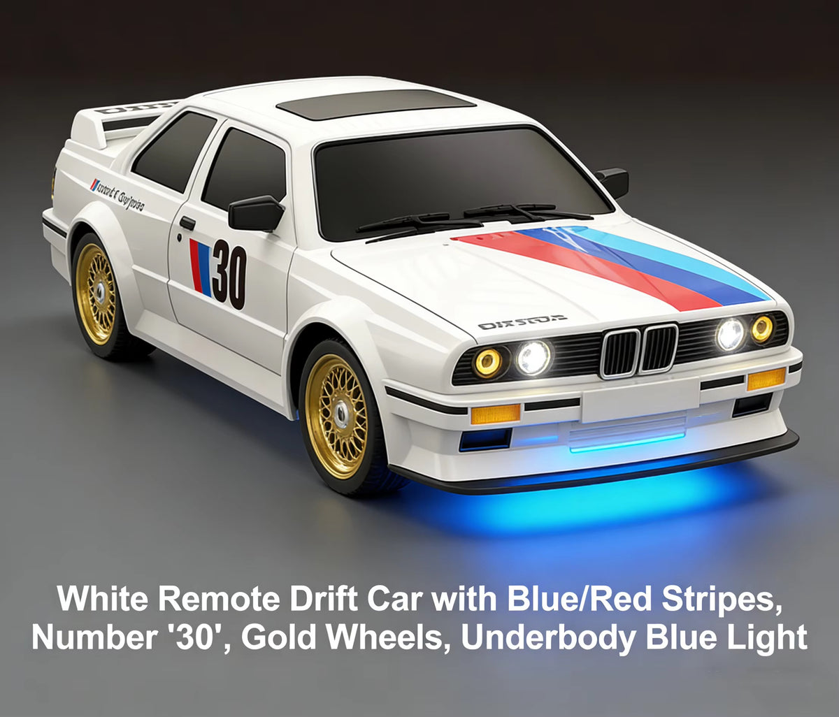 Retro Year Drift RC Car – front and rear lights