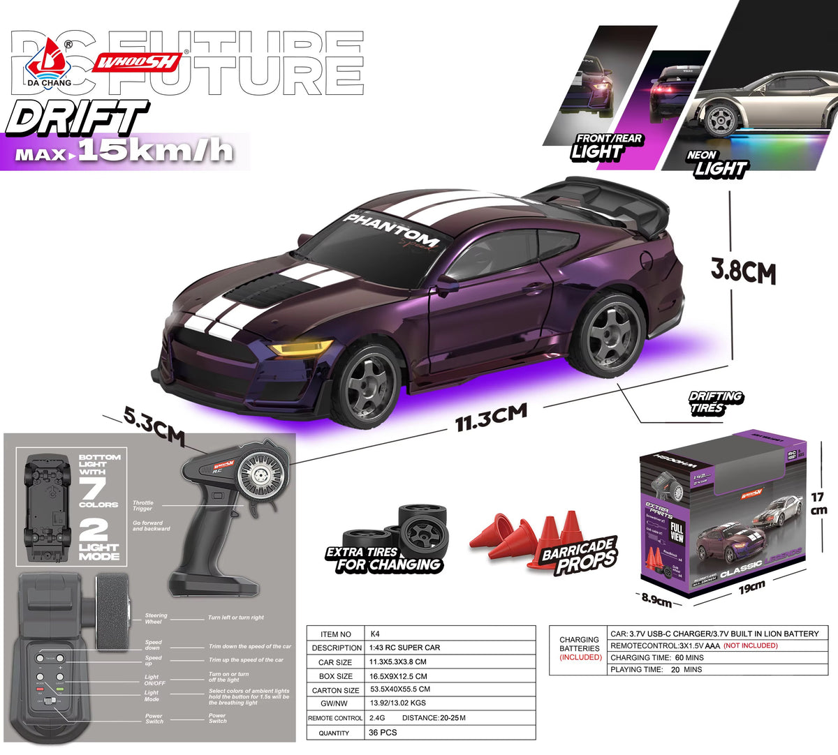 Classic Legends RC Drift Car – product detail image