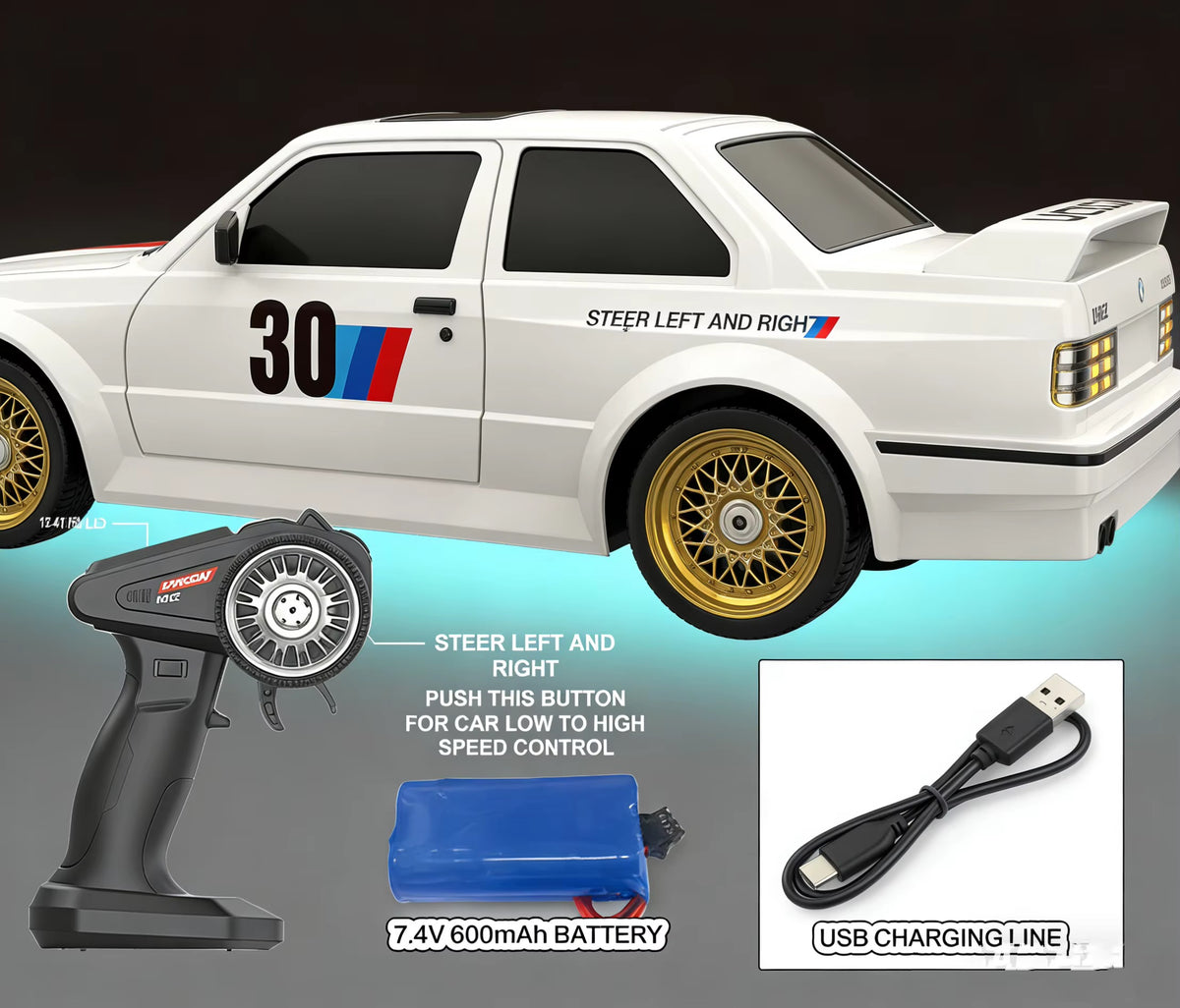 Retro Year Drift RC Car – product detail