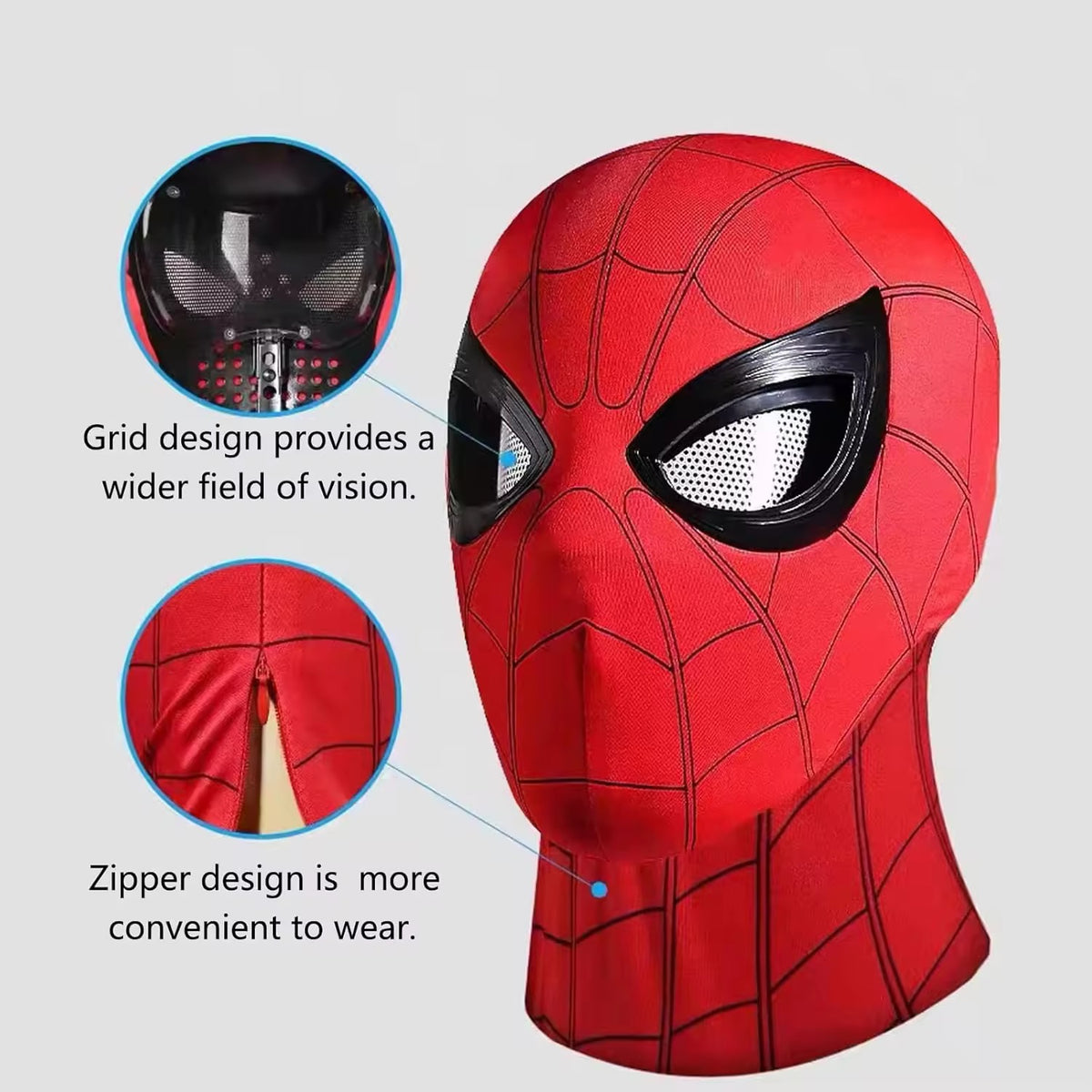 Spider-Man Eye Blink Mask – red web-pattern design