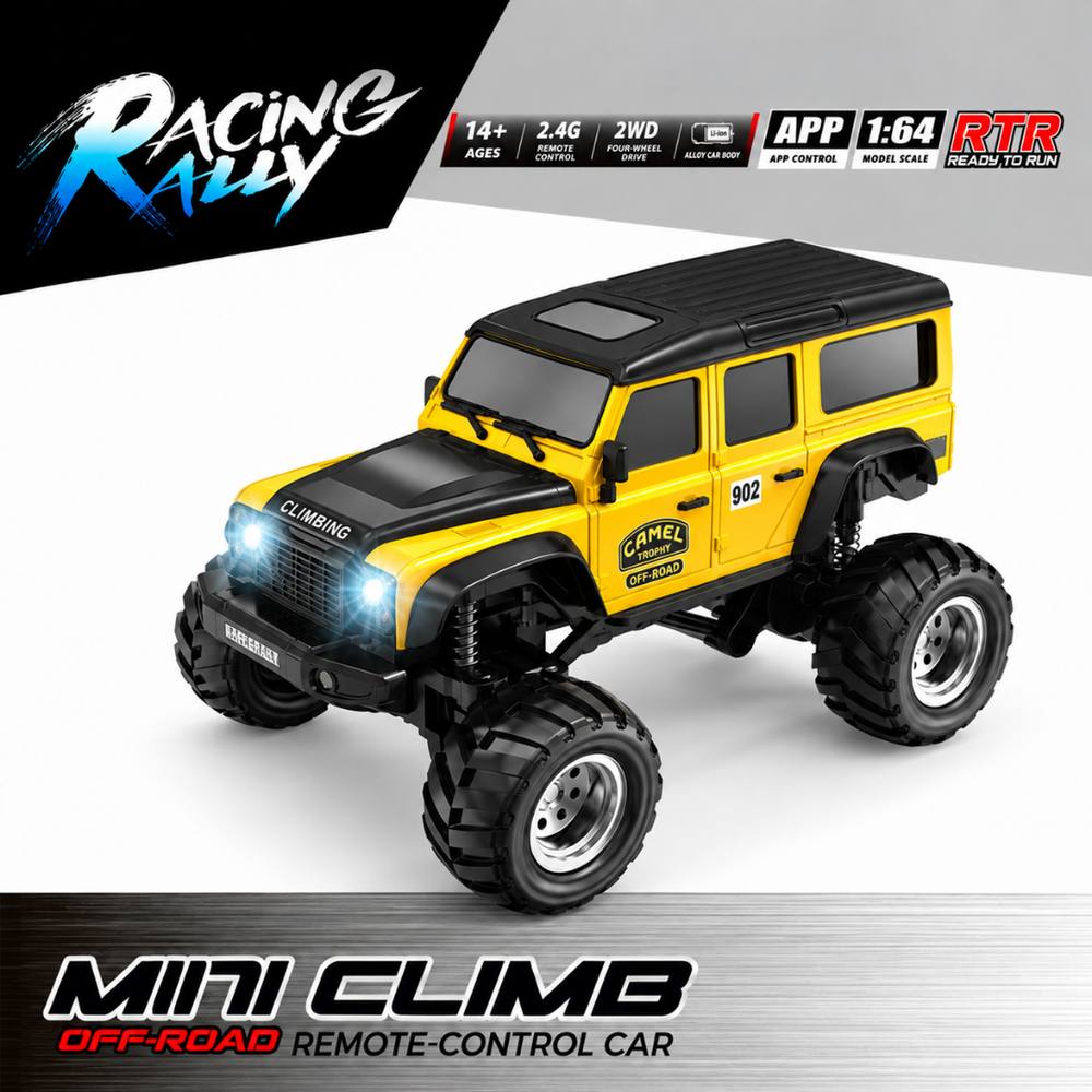 Mini Climb 1:64 Off-Road RC Car | 2.4GHz App Control