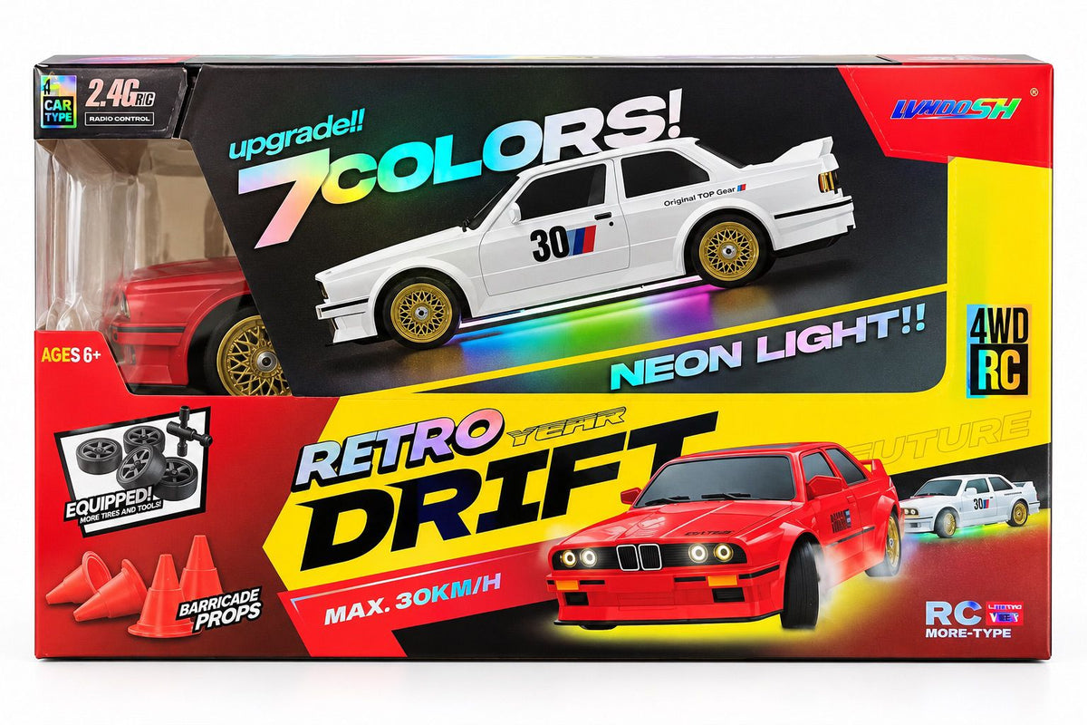 Retro Year Drift RC Car – high-speed drift RC car